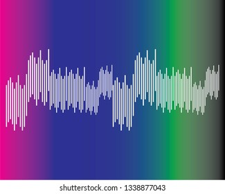 Sound wave music logo vector template - Vector
