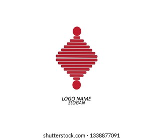 Sound wave music logo vector template - Vector

