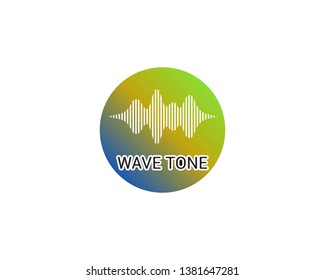 Sound wave music logo vector