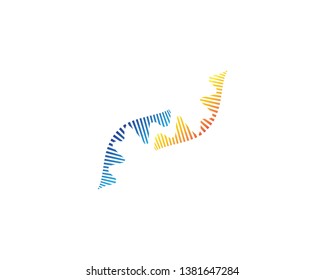 Sound wave music logo vector