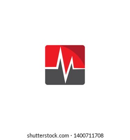 sound wave music logo vector template