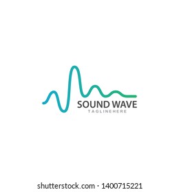 Sound Wave Music Logo Vector Template