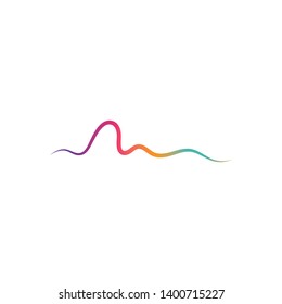 sound wave music logo vector template