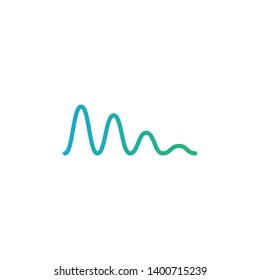 sound wave music logo vector template