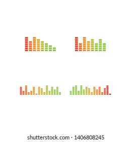 sound wave music logo vector template - Vector
