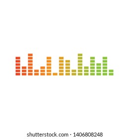 sound wave music logo vector template - Vector