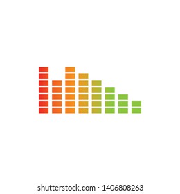 sound wave music logo vector template - Vector