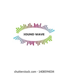 sound wave music logo vector template - Vector