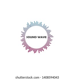 sound wave music logo vector template - Vector svg
