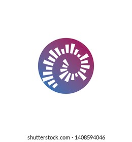 sound wave music logo vector template - Vector