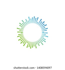 sound wave music logo vector template - Vector