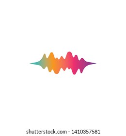 sound wave music logo vector template