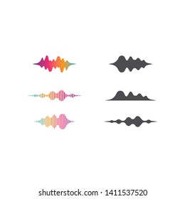 sound wave music logo vector template