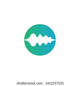 sound wave music logo vector template