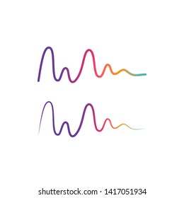 sound wave music logo vector template