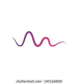 sound wave music logo vector template