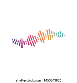 sound wave music logo vector template