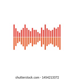 
sound wave music logo vector template