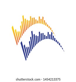 
sound wave music logo vector template