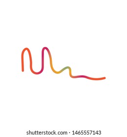 
sound wave music logo vector template