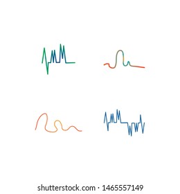 
sound wave music logo vector template