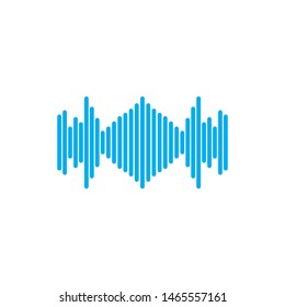 
sound wave music logo vector template