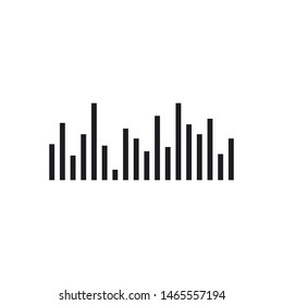 
sound wave music logo vector template