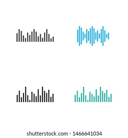 
sound wave music logo vector template