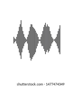 sound wave music logo vector template
