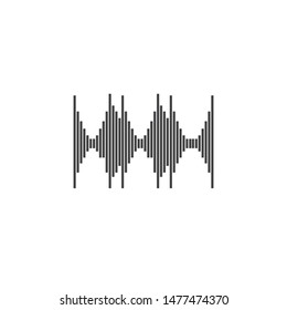 sound wave music logo vector template