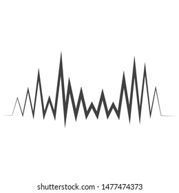 sound wave music logo vector template