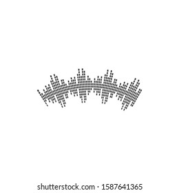 sound wave music logo vector template