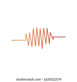 sound wave music logo vector template