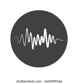 
sound wave music logo vector template