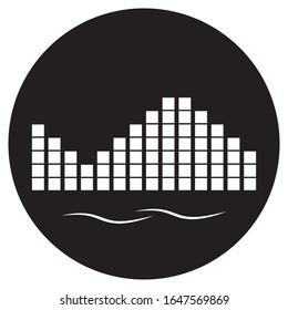 
sound wave music logo vector template