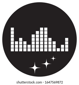 
sound wave music logo vector template