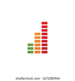plantilla vectorial del logotipo de la música de onda sonora