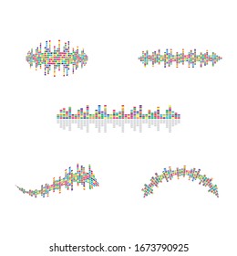 sound wave music logo vector template