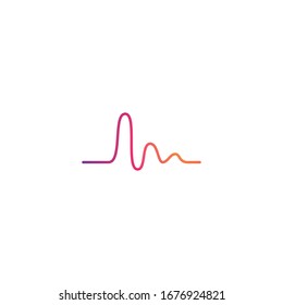 sound wave music logo vector template