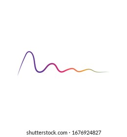 sound wave music logo vector template