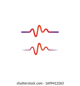 
plantilla vectorial del logotipo de la música de onda sonora