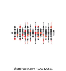 sound wave music logo vector template