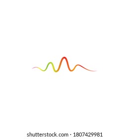 plantilla vectorial del logotipo de la música de onda sonora