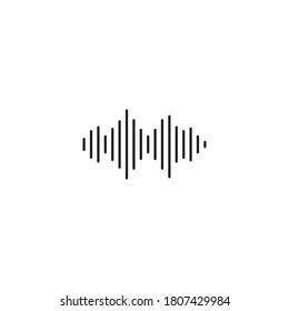 plantilla vectorial del logotipo de la música de onda sonora