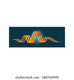 sound wave music logo vector template