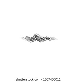 plantilla vectorial del logotipo de la música de onda sonora