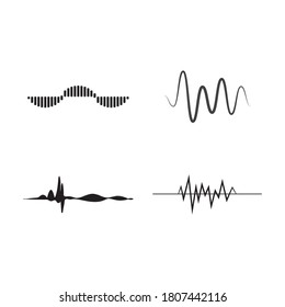 sound wave music logo vector template