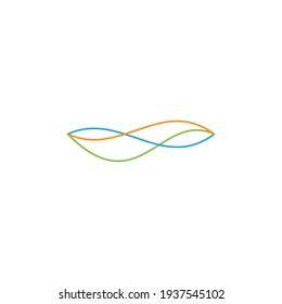 Sound wave music logo vector template