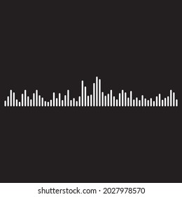 Diseño vectorial del logotipo de la música de onda sonora
