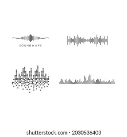 Sound wave music logo vector design